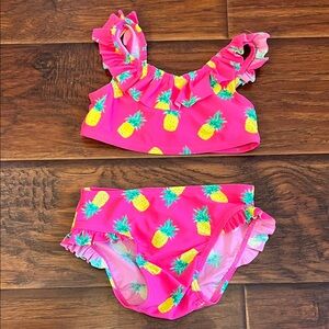 ⭐️⭐️ PICK 5 / $20 Old Navy Toddler Girl Pink Pineapple Print Bikini Set 18-24M
